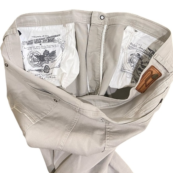 Men’s Buffalo David Bitton beige stretch cotton slim straight pants jeans 44/30 - Picture 10 of 12